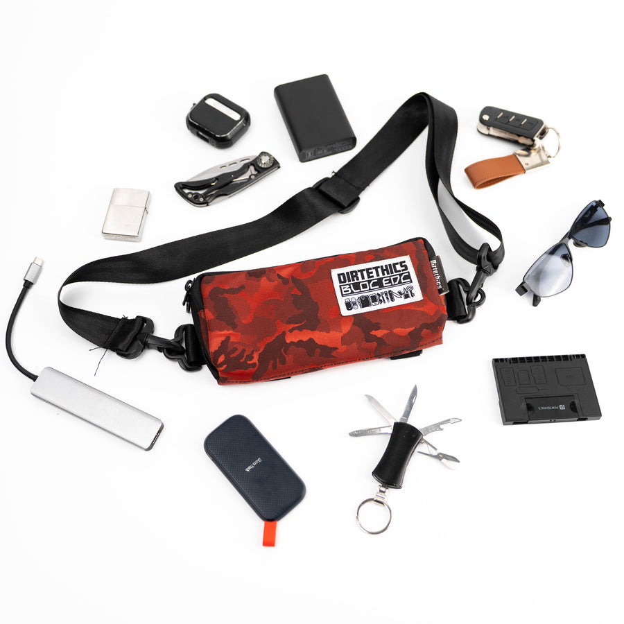 Riot Red BLOC EDC Pouch detail #color_riot-red